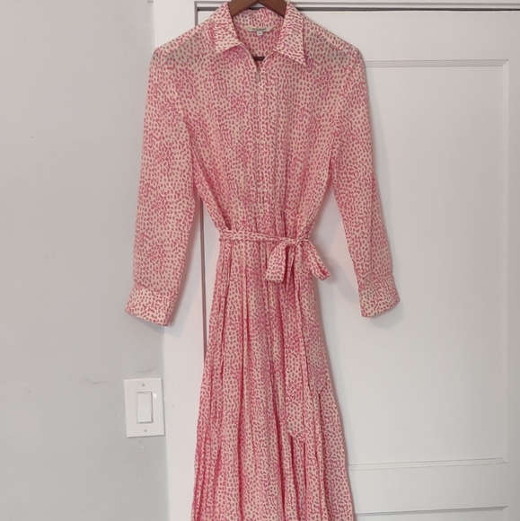 Anthropologie x Tucker Pink Midi Dress - Picture 1 of 11